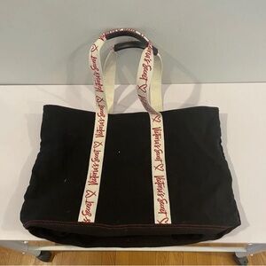 victoria secret Black Canvas Travel Tote
